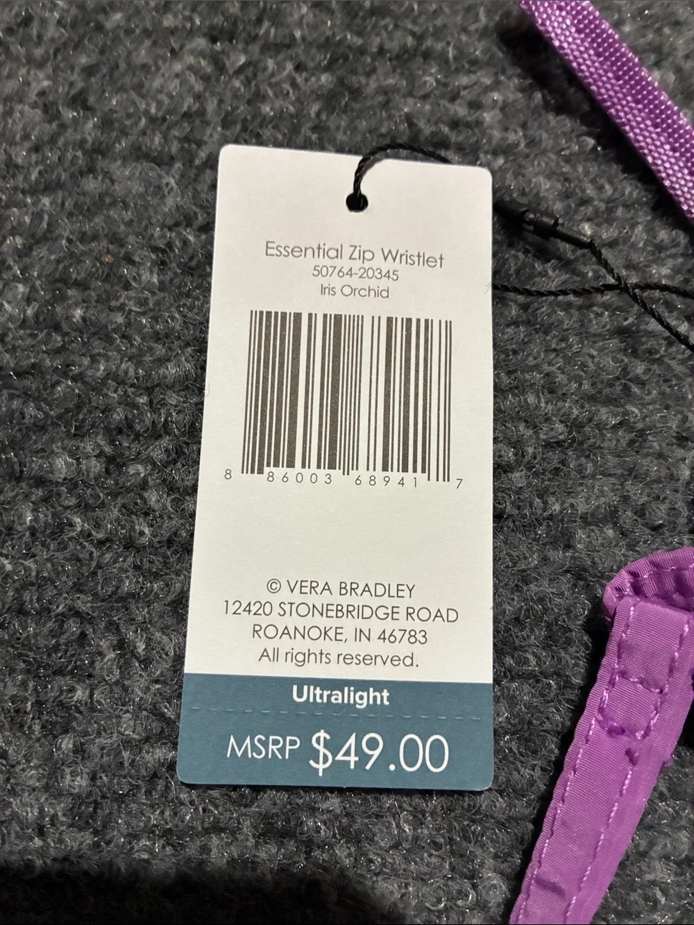 👜 NWT Vera Bradley IRIS ORCHID Essential Zip Wristlet